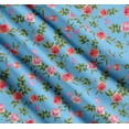 thumbnail image 3 of Soimoi Cotton Voile Fabric Leaves,Rose & Peony Floral Print Fabric by The Yard 42 Inch Wide, 3 of 7