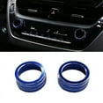 thumbnail image 1 of For Toyota Corolla 2019-2021 Blue Aluminum Central Console AC Knob Cover Trim, 1 of 11