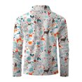 thumbnail image 5 of XIYON Mens Long Sleeve Polo Shirts Men's Lapel Shirt Casual Holiday Christmas Prints Shirts Tops Classic Comfortable Mens Shirts, 5 of 5