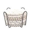thumbnail image 4 of 8 posavasos absorbentes para bebidas con rejilla, juego de posavasos tejidos resistentes al calor, posavasos de algodón para cocina, decoración del Tema beige, 4 of 8