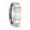 thumbnail image 3 of Gem & Harmony Mens Chisel 6mm Stainless Steel Comfort Fit Wedding Band Ring for Men, 3 of 7
