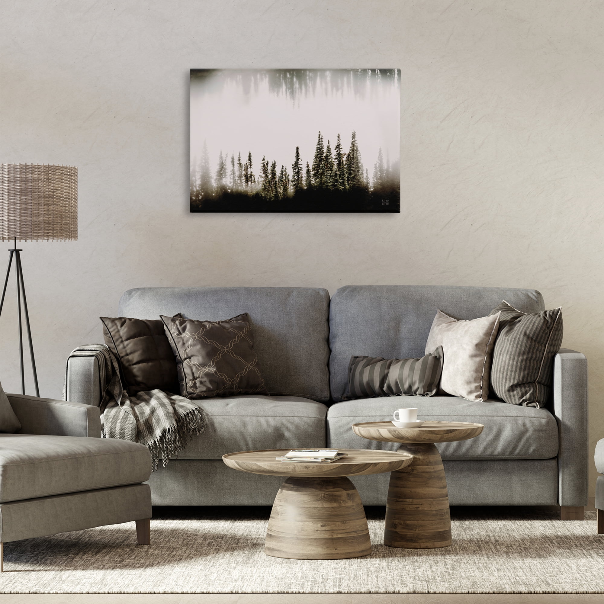 Stupell Industries Waterwood Tree Composition Landscape & Nature Painting Wrapped Canvas Art Print Wall Art, 30 x 20