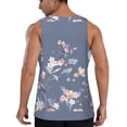 thumbnail image 3 of Fotbe Watercolor Flowers Butterfly Pattern Men's Quick Dry Workout Tank Top Gym Muscle Tee Fitness Bodybuilding Sleeveless T Shirt Breathable Workout Shirt-Medium, 3 of 9