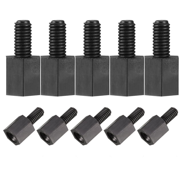 Unique Bargains Motherboard Nylon Hex Standoff Threaded Spacer Pillar M3 Thread 6+6mm 100Pcs