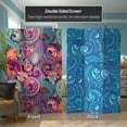 thumbnail image 2 of Oriental Furniture 6 ft. Tall Psychedelic Wallpaper Canvas Screen - 3 Panel, 2 of 7