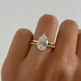 thumbnail image 3 of 2.50 CT Pear Cut Moissanite Stone Engagement Ring With Matching Band | Bridal Set | 18K Gold Wedding Ring Set | Anniversary Ring Set For Her, 3 of 4