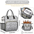 thumbnail image 4 of White and Gray Of Leopard Print Womens Lunch Box for Work,Insulated Large Lunch Bag for Tween and Teen,Loncheras Para Mujer,Leakproof Adult Lunch Bag for Work,Beach,Travel,Picnic,Camping, 4 of 4