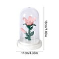 thumbnail image 3 of Rourlinge Birthday Flower Gifts for Mom,Tulips Night Light Small Glass Flower Lamp with Base for Home Decor Romantic Unique Christmas Gift for Women Girlfriend Sister Grandma Wife Her, 3 of 6