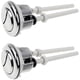 thumbnail image 1 of Botones pulsadores para inodoro de 2 piezas, botón de descarga doble, 38 mm, estándar, cromados y plateados, botones para tanque de inodoro, 1 of 5