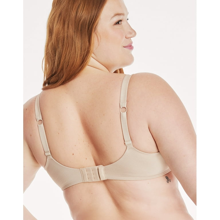 Hanes Ultimate Women's Underwire Bra with T-Shirt Softness Stripe Nude 38D