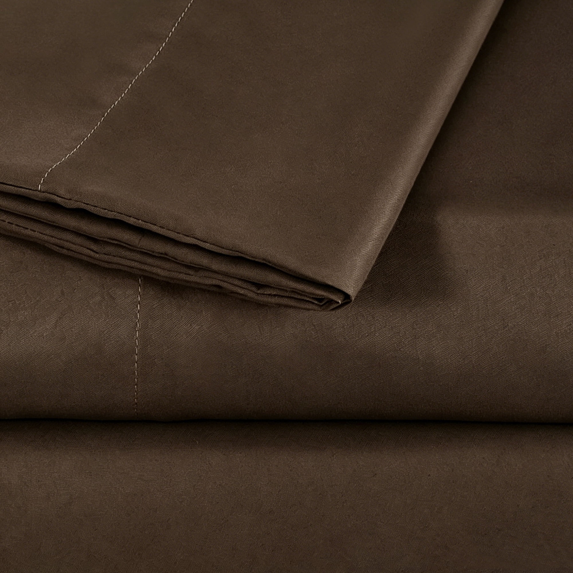 3-Piece Microfiber Bed Sheet Set,Soft Wrinkle‑Resistant Bedding,TWIN,Brown