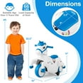 thumbnail image 3 of Costway 12V Kids Ride on Unicorn Toy with Training Wheels Music One-button Start Horse Toy Blue, 3 of 10