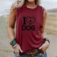 thumbnail image 2 of Tops casuales sexys de verano sin mangas para mujer Tops de chaleco sin mangas con estampado de cuello redondo regular Pompotops  lopia994728, 2 of 4