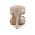 thumbnail image 3 of BLISSFUL STEP Women's Glitter Rhines Stiletto Heel Sandals Pink 10, 3 of 8