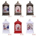 thumbnail image 4 of Christmas Candle Lantern Flat Wind Lantern Candlestick Lamp Old Man Snowman Elk Night Light Xmas Hanging Pendant, 4 of 6