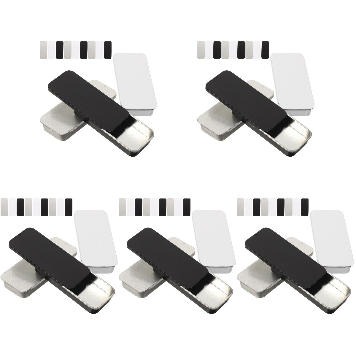 60 Pcs Small Iron Boxes Push Lid Iron Boxes Perfume Balm Boxes Multi