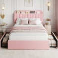 thumbnail image 7 of Full Bed Frame, Boucle Upholstered Platform Bed Frame with Storage Headboard & 2 Flexible Drawers, Easy Assembly, No Box Spring Needed for Teens, Adults, 7 of 7