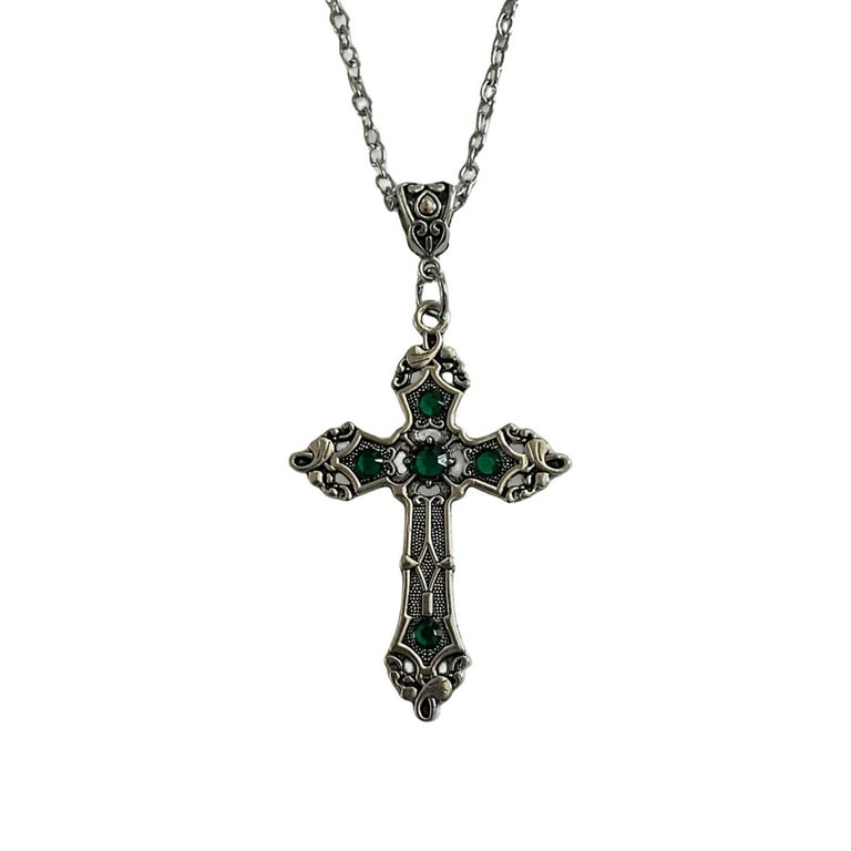 アクセサリー Cross motif design charm necklace Xuping Jewelry New Trendy Cross Charms Pendant Necklaces