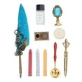 thumbnail image 2 of Quill Pen And Ink Set, Feather Pen And Ink Set Sealing Wax Kit High Smoothness  For Letter Blue, 2 of 8
