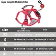 thumbnail image 6 of Dog Harness and Leash Combo No Pull Dog Harness Step In Dog Vest Harness Reflective Adjustable Soft Padded Pet Harness with 5ft Leash Red Size L for Medium Large Dogs Walking Training, 6 of 9