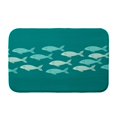 thumbnail image 3 of Beach Vacation Fish Line Coral Coastal Print Bath Mat, 3 of 5
