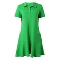 thumbnail image 4 of XDZJLR Womens Dresses formal Collared Short Sleeve Ruffled Tennis Exercise Mini Dress, 4 of 7
