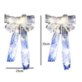 thumbnail image 2 of Christmas Transparent Glowing Bow Christmas Tree Decor Xmas Ornament With Light Ribbon Bow，sliver, 2 of 5