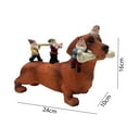 thumbnail image 3 of Moocorvic Funny Dachshund Gnome Statue, Resin Christmas Garden Decor Indoor/Outdoor Garden Dog Gnome Sculpture for Patio, Yard or Lawn, 3 of 6