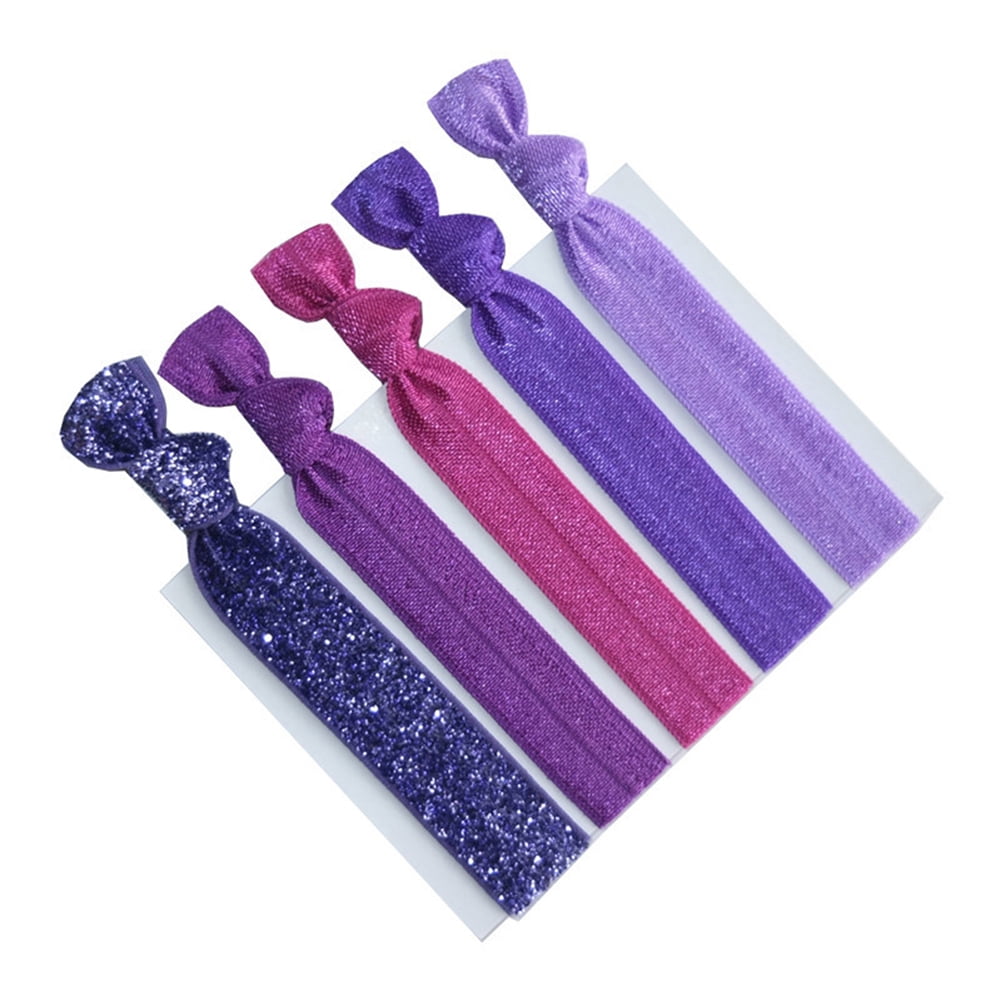 5Pcs Fashion Colorful Women Headwear Knot Hair Tie Rope Elastic