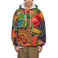 thumbnail image 2 of Men Hoodie Personality 3d Abstract Print Pullover Hooded Sweatshirt Unisex, 2 of 4