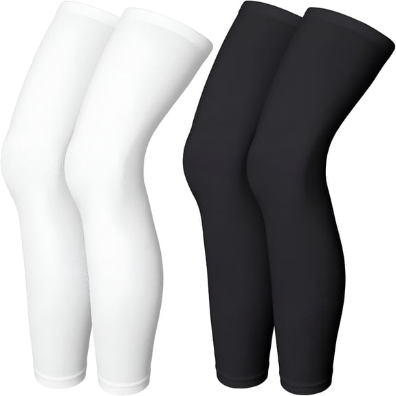 TELOLY 2026 New Leg Sleeves Compression Long Knee Sleeve Uv Protect for Men Women Sport Basketball Football for Running, Gym, Cycling, Hiking Compression Leg Sleeves for Men