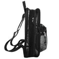 thumbnail image 4 of Solid Color Mini Mesh Backpack with Front Zippered Pocket in Black, 4 of 7