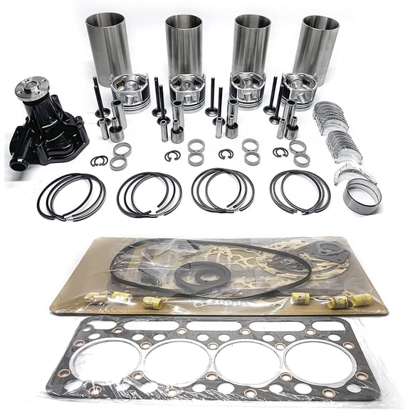 Seapple New 4TNV98 4TNV98T Overhaul rebuild kit Compatible with Yanmar engine part with water pump 16 valve