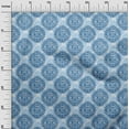 thumbnail image 3 of oneOone Cotton Cambric Medium Blue Fabric Asian Block Sewing Material Print Fabric By The Yard 56 Inch Wide, 3 of 4