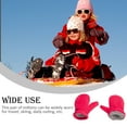 thumbnail image 3 of Manoplas para niños Yuarrent 1 par Guante cubrir dedos accesorio ropa mantener calor lana Rosa roja, 3 of 6