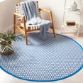 thumbnail image 2 of SAFAVIEH Montauk Crystal Geometric Cotton Area Rug, Blue/Ivory, 6' x 6' Round, 2 of 8