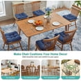 thumbnail image 5 of Chair Cushions for Dining Chairs Set of 6,3.5" Thick Kitchen Table Chair Pads with Ties,Non Slip Backing and Covers, Seat Cushion for Dining Room,Bar,Patio Chairs,16"X16"X3.5",Navy Blue, 5 of 14