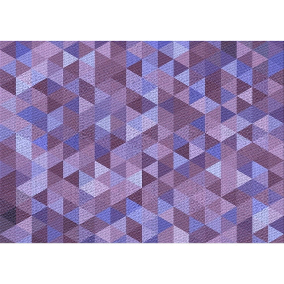 Ahgly Company Indoor Rectangle Patterned Purple Violet Purple Area Rugs, 4' x 6'