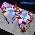 thumbnail image 4 of Bonita diadema luminosa con astas y banda para la cabeza con luz Led para niños, decoraciones navideñas para adultos, diadema, accesorios para el cabello, 4 of 5