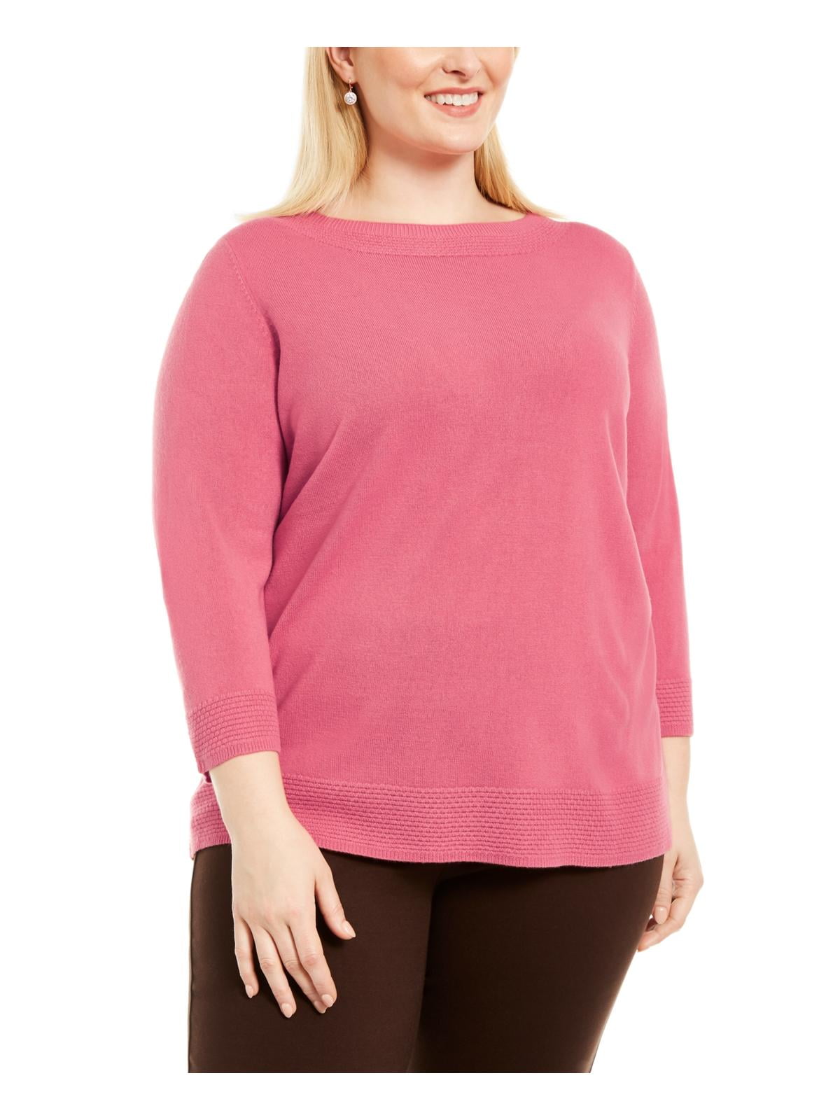 plus size hot pink sweater