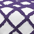 thumbnail image 4 of D.N.G. BEDDINGS 3 Piece Luxury Two Tone Diamond Ruffle Pattern Comforter Set Premium Super Soft, All Season 800 Thread Count 100% Egyptian Cotton Twin/Twin XL Size Purple/White Solid Color, 4 of 4