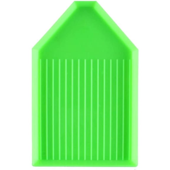 24Pcs Plastic Bead Sorting Trays Box Triangle DIY Diamond Sorting Trays Cross Stitch Tool for Art Craft Project 3.6 x2.3 Inch Green