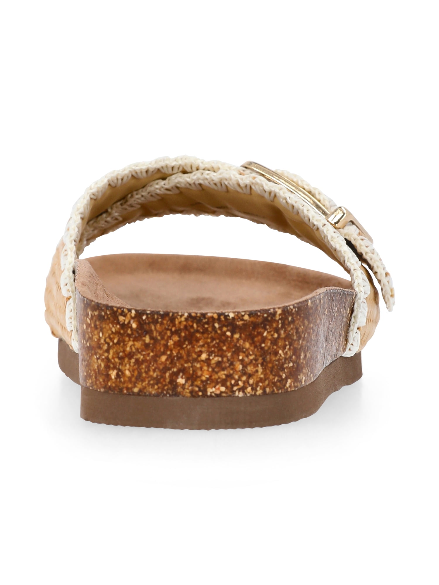 Time and Tru Women's One Buckle Footbed Slide Sandals