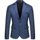 thumbnail image 1 of 2026 Mens Lightweight Blazer 1 Button Slim Fit Suit Jacket, 1 of 5