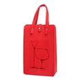 thumbnail image 5 of Jiaroswwei Wine Gift Bag Great Load Bearing Thick Long Handle Reusable Firm Stitching Fall Prevention Double Bottles Holiday Wedding Party Champagne Beer Beverage Packaging Handbag, 5 of 8