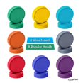 thumbnail image 4 of 16 Pack Colored Plastic Mason Jar Lids for Ball, Kerr - Durable Food-Grade Storage Caps, 4 of 5
