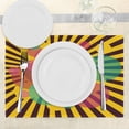 thumbnail image 3 of Ambesonne Retro Place Mats Set of 4, Circular Stripes, Standard Size, Multicolor, 3 of 6