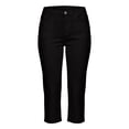 thumbnail image 6 of ZKunhua Women's High Waisted Slim Fit Capri Pants Button Casual Everyday Stretch Solid Color Classic Cropped Dress Pants (Black,XXL), 6 of 6