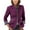 Purple, variant on Women's Vintage Jacket Single-Breasted Tweed Blazer Lapel Elegant Classic Fit Jacket Coat Trendy Dressy Fake Woolen Tops (L, Blue)