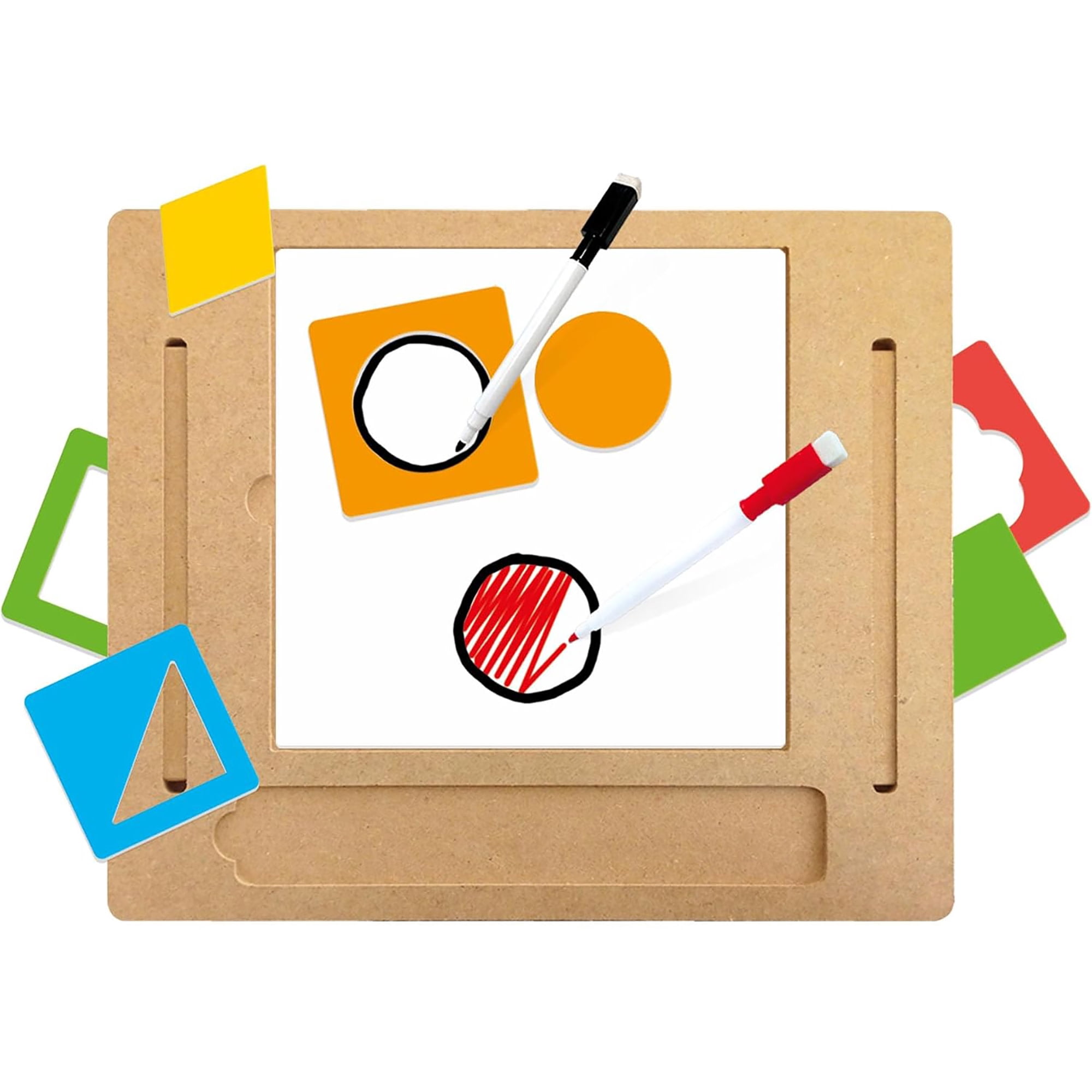 Headu: Wooden Desk Writing School - 7-Step Method Learning Games, Write & Draw Activity Station, Practice Letters & Words, Preschool Play, Kids 3-6